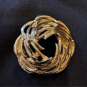 Vintage Scarf Clip Western Germany Gold Tone